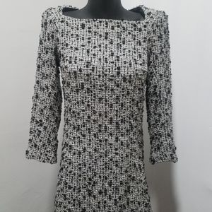 Zara dress b&w, slip dress, knee length, small